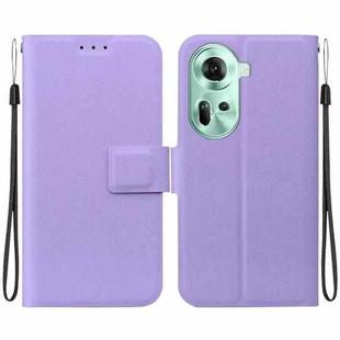 For OPPO Reno11 Global Ultra-thin Voltage Magnetic Buckle Leather Phone Case(Purple)