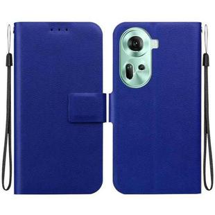 For OPPO Reno11 Global Ultra-thin Voltage Magnetic Buckle Leather Phone Case(Blue)