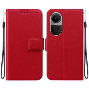 For OPPO Reno10 5G / Reno10 Pro 5G Global Ultra-thin Voltage Magnetic Buckle Leather Phone Case(Red)