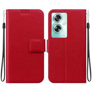 For OPPO A79 Global Ultra-thin Voltage Magnetic Buckle Leather Phone Case(Red)