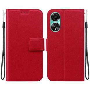 For OPPO A78 4G Ultra-thin Voltage Magnetic Buckle Leather Phone Case(Red)