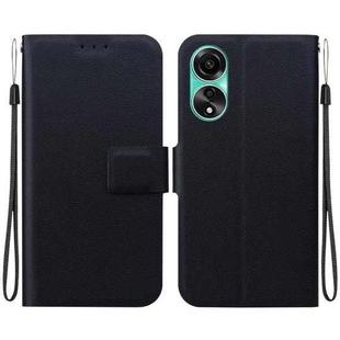 For OPPO A78 4G Ultra-thin Voltage Magnetic Buckle Leather Phone Case(Black)