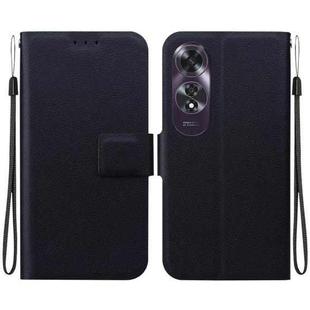 For OPPO A60 4G Ultra-thin Voltage Magnetic Buckle Leather Phone Case(Black)