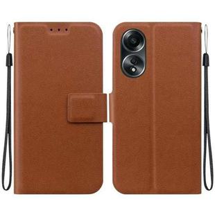 For OPPO A58 4G Ultra-thin Voltage Magnetic Buckle Leather Phone Case(Brown)