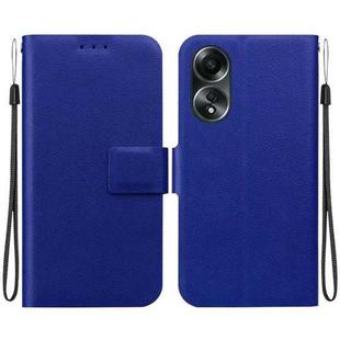 For OPPO A58 4G Ultra-thin Voltage Magnetic Buckle Leather Phone Case(Blue)