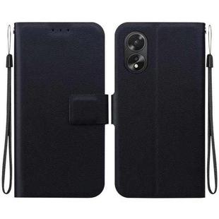 For OPPO A38 / A18 Ultra-thin Voltage Magnetic Buckle Leather Phone Case(Black)