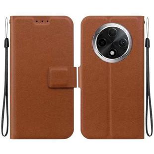 For OPPO A3 Pro 5G Global / India Ultra-thin Voltage Magnetic Buckle Leather Phone Case(Brown)