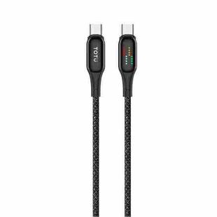 TOTUDESIGN CB-18-CC 1.2m Glowing Type-C / USB-C to Type-C / USB-C Charging Data Cable(Black)