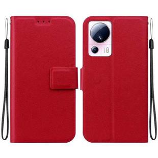 For Xiaomi 13 Lite / Xiaomi Civi 2 Ultra-thin Voltage Magnetic Buckle Leather Phone Case(Red)