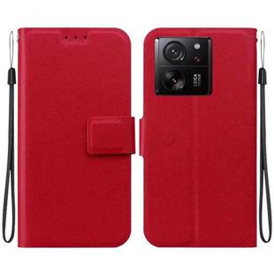 For Xiaomi 13T / 13T Pro / K60 Ultra Ultra-thin Voltage Magnetic Buckle Leather Phone Case(Red)