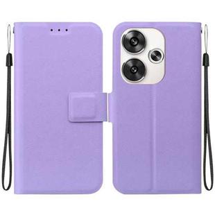 For Xiaomi Poco F6 Ultra-thin Voltage Magnetic Buckle Leather Phone Case(Purple)