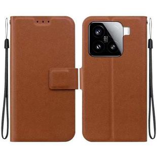 For Xiaomi 15 Ultra-thin Voltage Magnetic Buckle Leather Phone Case(Brown)