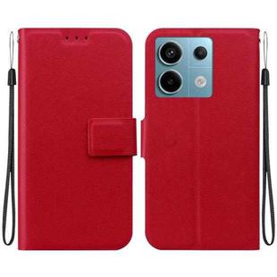 For Redmi Note 13 Pro 5G / Poco X6 Global Ultra-thin Voltage Magnetic Buckle Leather Phone Case(Red)