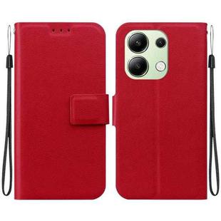 For Redmi Note 13 4G Global Ultra-thin Voltage Magnetic Buckle Leather Phone Case(Red)