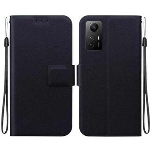 For Redmi Note 12S Ultra-thin Voltage Magnetic Buckle Leather Phone Case(Black)