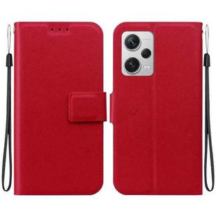 For Redmi Note 12 Pro+ Global Ultra-thin Voltage Magnetic Buckle Leather Phone Case(Red)