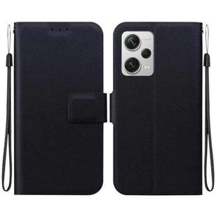 For Redmi Note 12 Pro+ Global Ultra-thin Voltage Magnetic Buckle Leather Phone Case(Black)