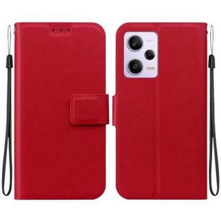 For Redmi Note 12 Pro 5G Global Ultra-thin Voltage Magnetic Buckle Leather Phone Case(Red)