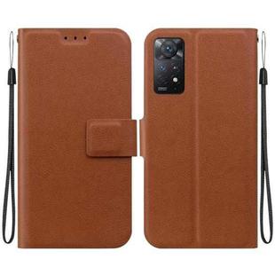 For Redmi Note 12 Pro 4G / Note 11 Pro 4G Ultra-thin Voltage Magnetic Buckle Leather Phone Case(Brown)