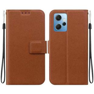 For Redmi Note 12 4G Global Ultra-thin Voltage Magnetic Buckle Leather Phone Case(Brown)