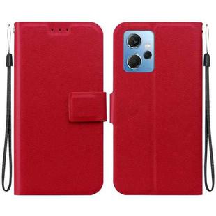 For Redmi Note 12 4G Global Ultra-thin Voltage Magnetic Buckle Leather Phone Case(Red)