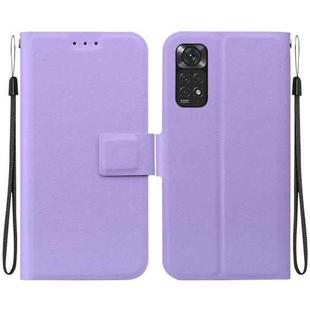 For Redmi Note 11 4G / Note 11S Ultra-thin Voltage Magnetic Buckle Leather Phone Case(Purple)