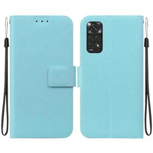 For Redmi Note 11 4G / Note 11S Ultra-thin Voltage Magnetic Buckle Leather Phone Case(Green)