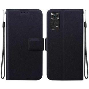 For Redmi Note 11 4G / Note 11S Ultra-thin Voltage Magnetic Buckle Leather Phone Case(Black)