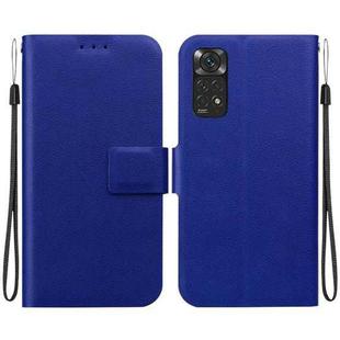 For Redmi Note 11 4G / Note 11S Ultra-thin Voltage Magnetic Buckle Leather Phone Case(Blue)