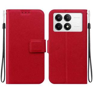 For Redmi K70 / K70 Pro / Poco F6 Pro Ultra-thin Voltage Magnetic Buckle Leather Phone Case(Red)