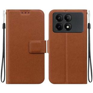 For Redmi K70E / Poco X6 Pro Ultra-thin Voltage Magnetic Buckle Leather Phone Case(Brown)