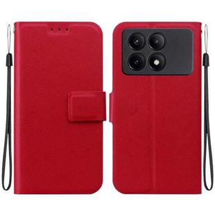 For Redmi K70E / Poco X6 Pro Ultra-thin Voltage Magnetic Buckle Leather Phone Case(Red)