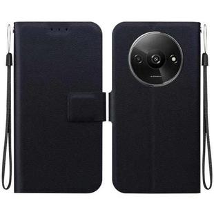 For Redmi A3 Ultra-thin Voltage Magnetic Buckle Leather Phone Case(Black)