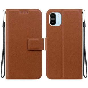 For Redmi A1 / Redmi A2 Ultra-thin Voltage Magnetic Buckle Leather Phone Case(Brown)