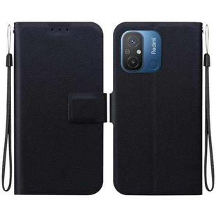 For Redmi 12C / Redmi 11A Ultra-thin Voltage Magnetic Buckle Leather Phone Case(Black)