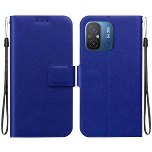 For Redmi 12C / Redmi 11A Ultra-thin Voltage Magnetic Buckle Leather Phone Case(Blue)