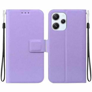 For Redmi 12 4G / 5G / Redmi Note 12R Ultra-thin Voltage Magnetic Buckle Leather Phone Case(Purple)