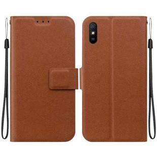 For Redmi 9A Sport / Redmi 9i Sport Ultra-thin Voltage Magnetic Buckle Leather Phone Case(Brown)