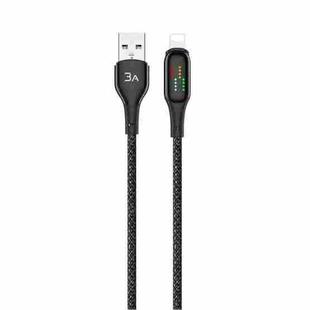 TOTUDESIGN CB-18-L 1.2m Glowing USB-A to 8 Pin Charging Data Cable(Black)