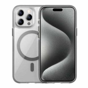 For iPhone 15 Pro Max Ice Skin MagSafe PC Hybrid TPU Phone Case(Grey)