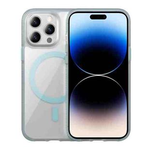 For iPhone 14 Pro Ice Skin MagSafe PC Hybrid TPU Phone Case(Blue)