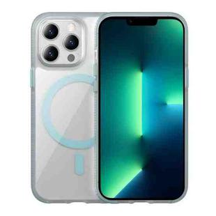 For iPhone 13 Pro Ice Skin MagSafe PC Hybrid TPU Phone Case(Blue)