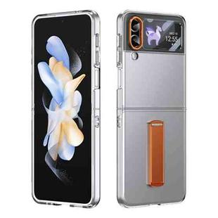 For Samsung Galaxy Z Flip4 Ice-Cold Holder PC Hybrid TPU Phone Case(Orange)