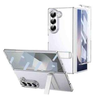 For Samsung Galaxy Z Fold6 Ice-Cold Holder PC Hybrid TPU Phone Case(Silver)