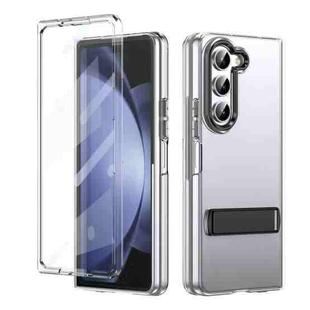 For Samsung Galaxy Z Fold5 Ice-Cold Holder PC Hybrid TPU Phone Case(Black)