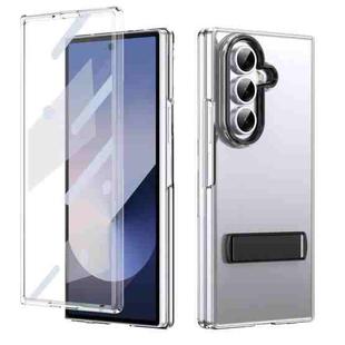 For Samsung Galaxy Z Fold7 5G Ice-Cold Holder PC Hybrid TPU Phone Case(Black)