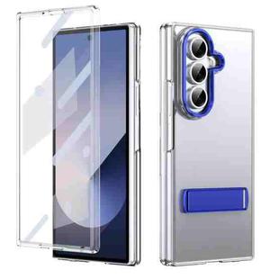 For Samsung Galaxy Z Fold7 5G Ice-Cold Holder PC Hybrid TPU Phone Case(Blue)