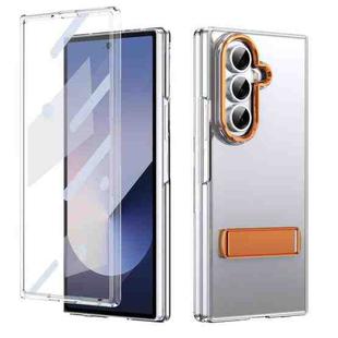 For Samsung Galaxy Z Fold7 5G Ice-Cold Holder PC Hybrid TPU Phone Case(Orange)