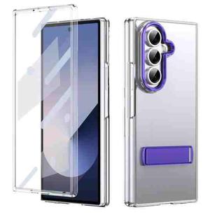 For Samsung Galaxy Z Fold7 5G Ice-Cold Holder PC Hybrid TPU Phone Case(Purple)
