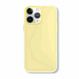 For iPhone 11 Pro Max Skin Feeling Jelly Series TPU + PC Full Coverage Phone Case(Yellow)